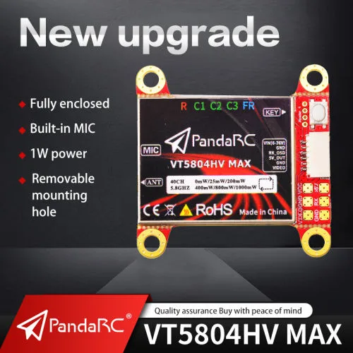 PandaRC VT5804HV MAX 1000mW Built-in Mic 5.8GHz VTX
