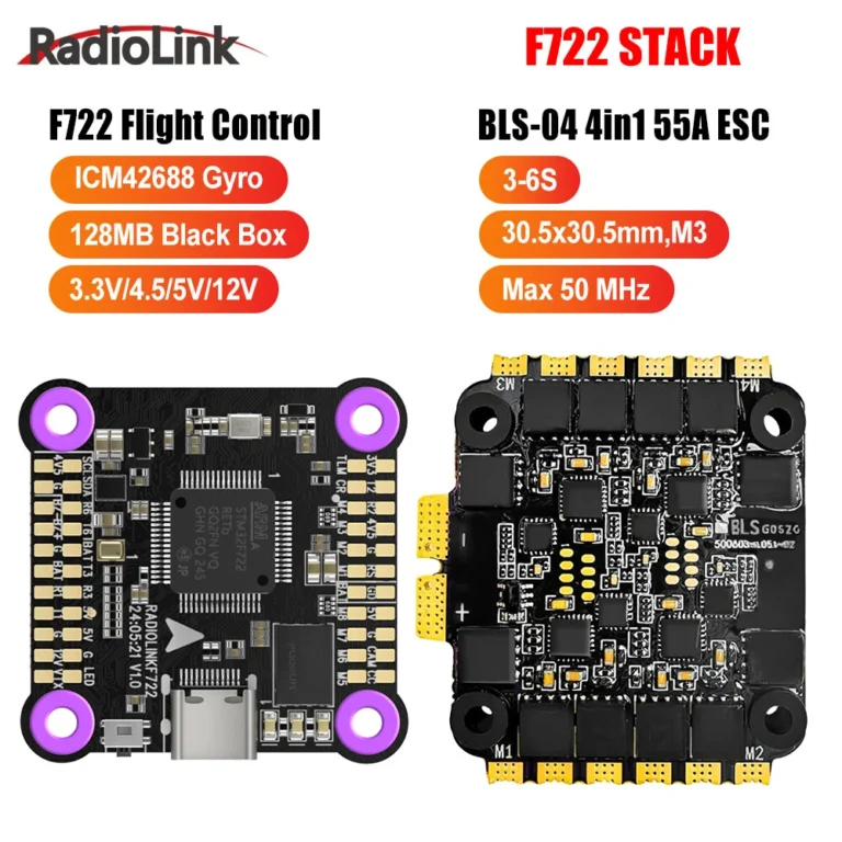 Radiolink F722 Flight Controller Stack with 55A ESC