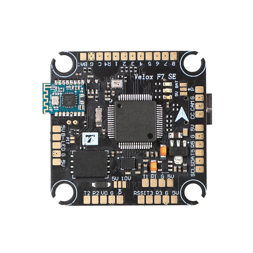 T-MOTOR VELOX F7 SE F722 FLIGHT CONTROLLER & VELOX V50A SE 3-6S BLHELI32 4IN1 ESC STACK