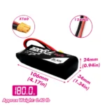 CNHL black series 2200mah 3s 11.1v 30c lipo battery with xt60 plug