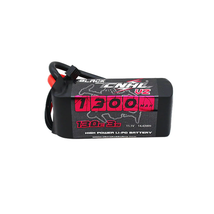 CNHL Black 3S 1300mah V2 11.1v 130c lipo battery with xt60 plug