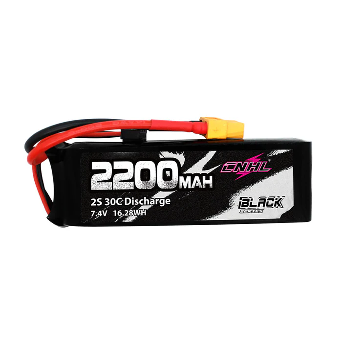 CNHL Black Series 2200mAh 7.4V 2S 30C Lipo Battery with XT60