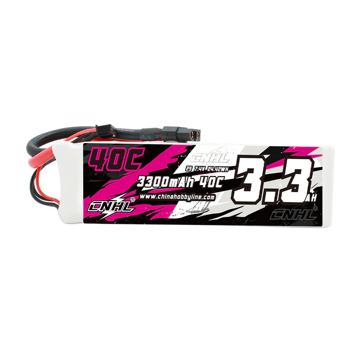 CNHL 3300mAh 7.4V 2S 40C Lipo Battery with XT60 Plug