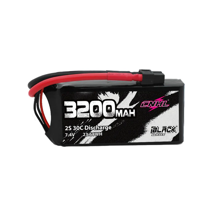 CNHL Black Series 3200mAh 7.4V 30C 2S Lipo Battery with XT60 Plug