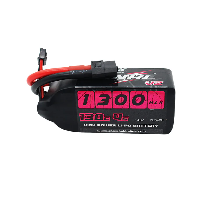CNHL Black 14.8V 1300mAh V2 4S 130C Lipo Battery with XT60 Plug
