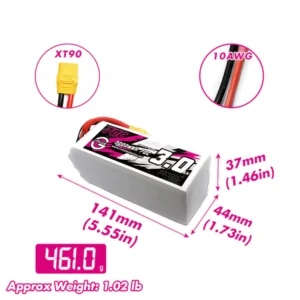 CNHL G+Plus 3000mAh 22.2V 6S 70C Lipo Battery with XT90 Plug