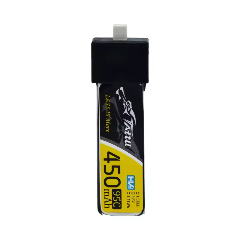 Tattu 450mAh 1S 95C 3.8V High Voltage Lipo Battery Pack with BT 2.0 Plug